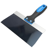 Mastercraft Drywall Patching & Taping Knife with Solvent-Resistant Blue Steel Blade, 8-in Front_Three_Fourths_Angled_Left
