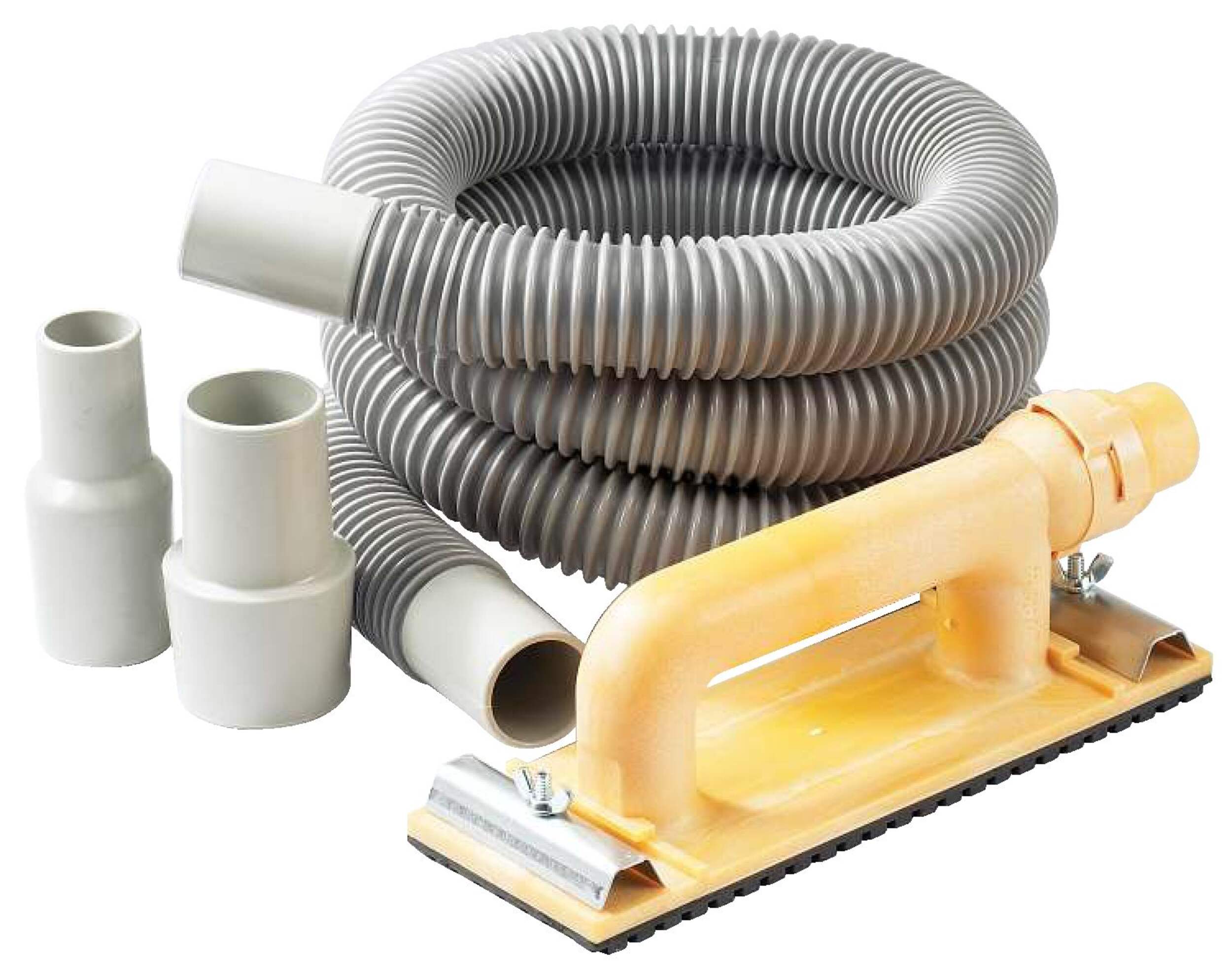 Vac-Hand Dust-Free Sander Kit with 6-in Hose, Shop-Vac/Vacuum Adaptors & Medium Grit Sandpaper Composite_or_Mixed