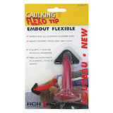 Caulking Flexo-Tip Applicator Precision Finishing Tool with Flexible Silicone Tip, Red Front_Flat