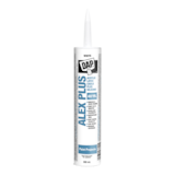 DAP Alex Plus Acrylic Latex Caulk Plus Silicone, Indoor/Outdoor Waterproof Sealant, White, 300-mL Front_Flat