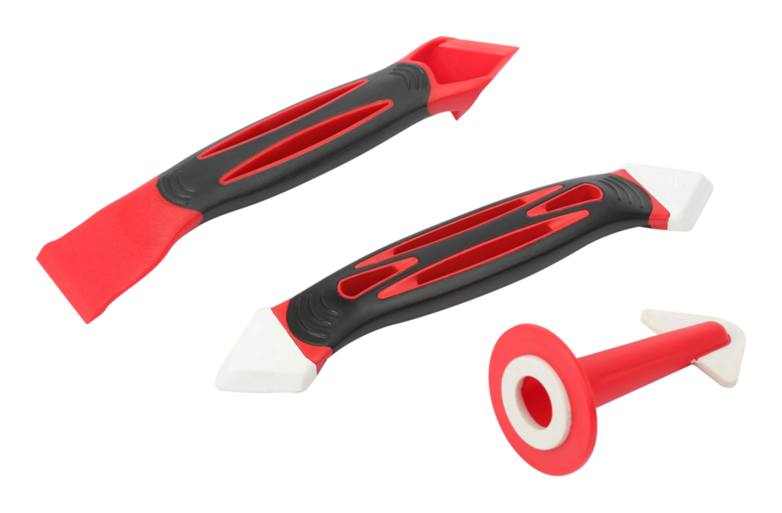 Seal-A-Crack Ergonomic Caulking Tool Kit with Applicator Tip, Edger & Scraper, 3-pc Back_Angled_Right