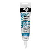 DAP Alex Plus Acrylic Latex Caulk Plus Silicone, In/Outdoor Waterproof Sealant, White, 162-mL Front_Flat