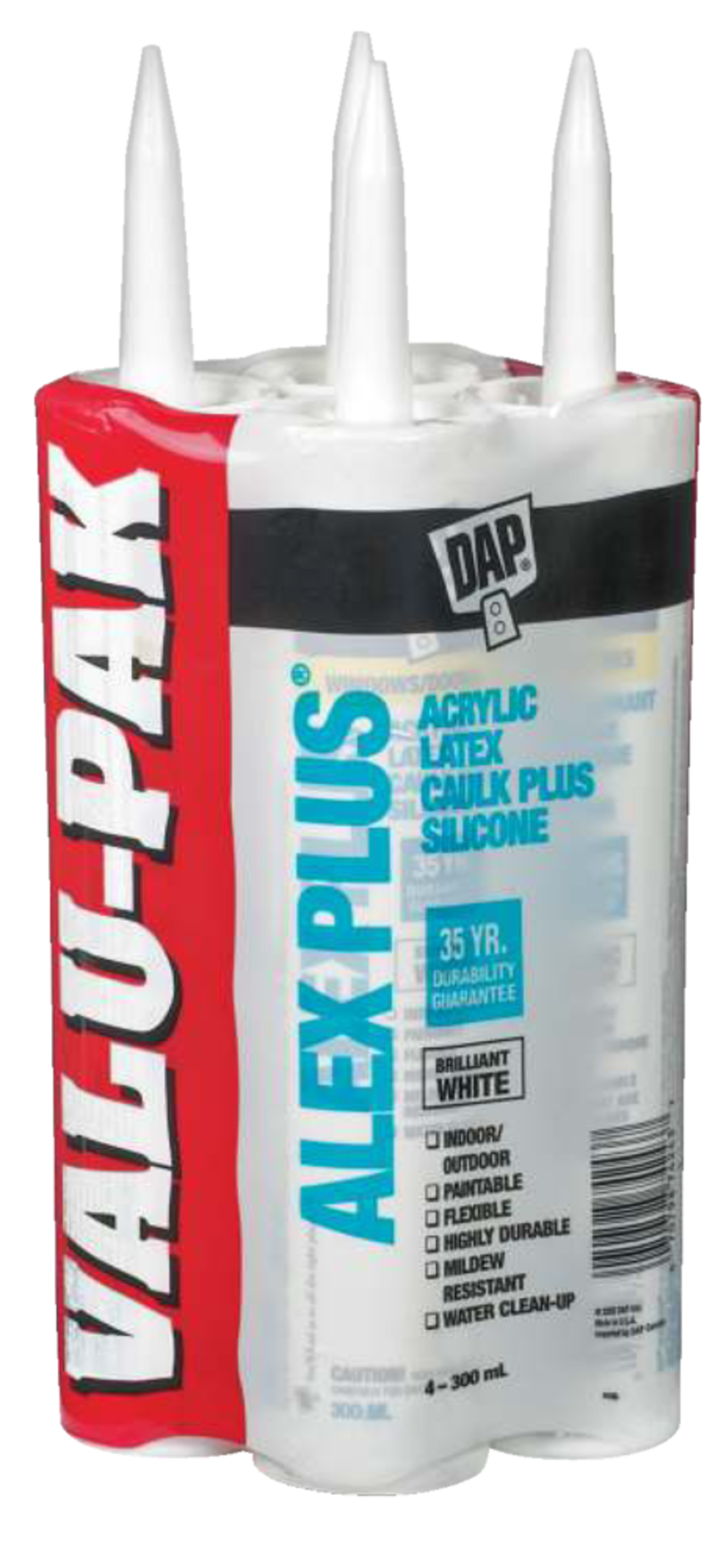 Alex Plus Acrylic Latex Caulking, 4-pk Front_Elevated