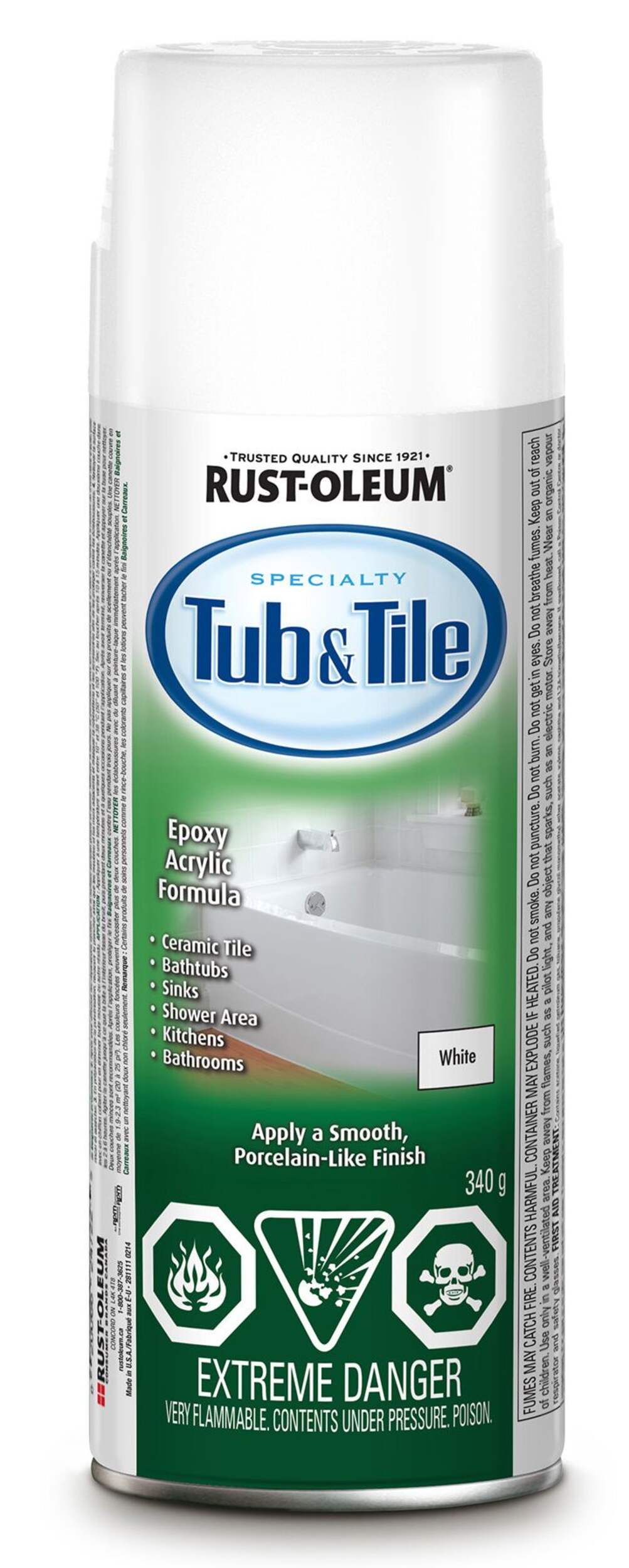 RustOleum Tub & Tile Aerosol, 240g Canadian Tire