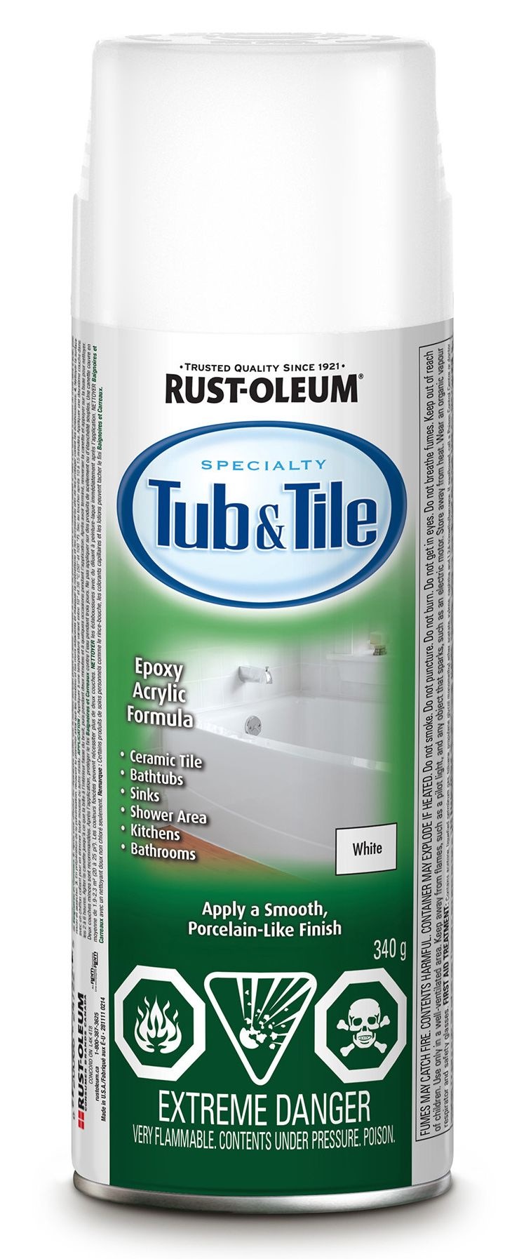 RustOleum Tub & Tile Aerosol, 240g Canadian Tire