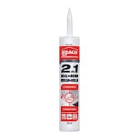 LePage 2-in-1 Seal & Bond Bath & Kitchen Caulk Sealant, Water-Resistant, White, 295-mL