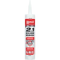 LePage 2-in-1 Seal & Bond Bath & Kitchen Caulk Sealant, Water-Resistant, Clear, 295-mL Front_Flat