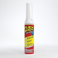Flex Shot Thick Rubber Adhesive Sealant with Applicator, UV & Waterproof, Clear, 8-oz Front_Flat