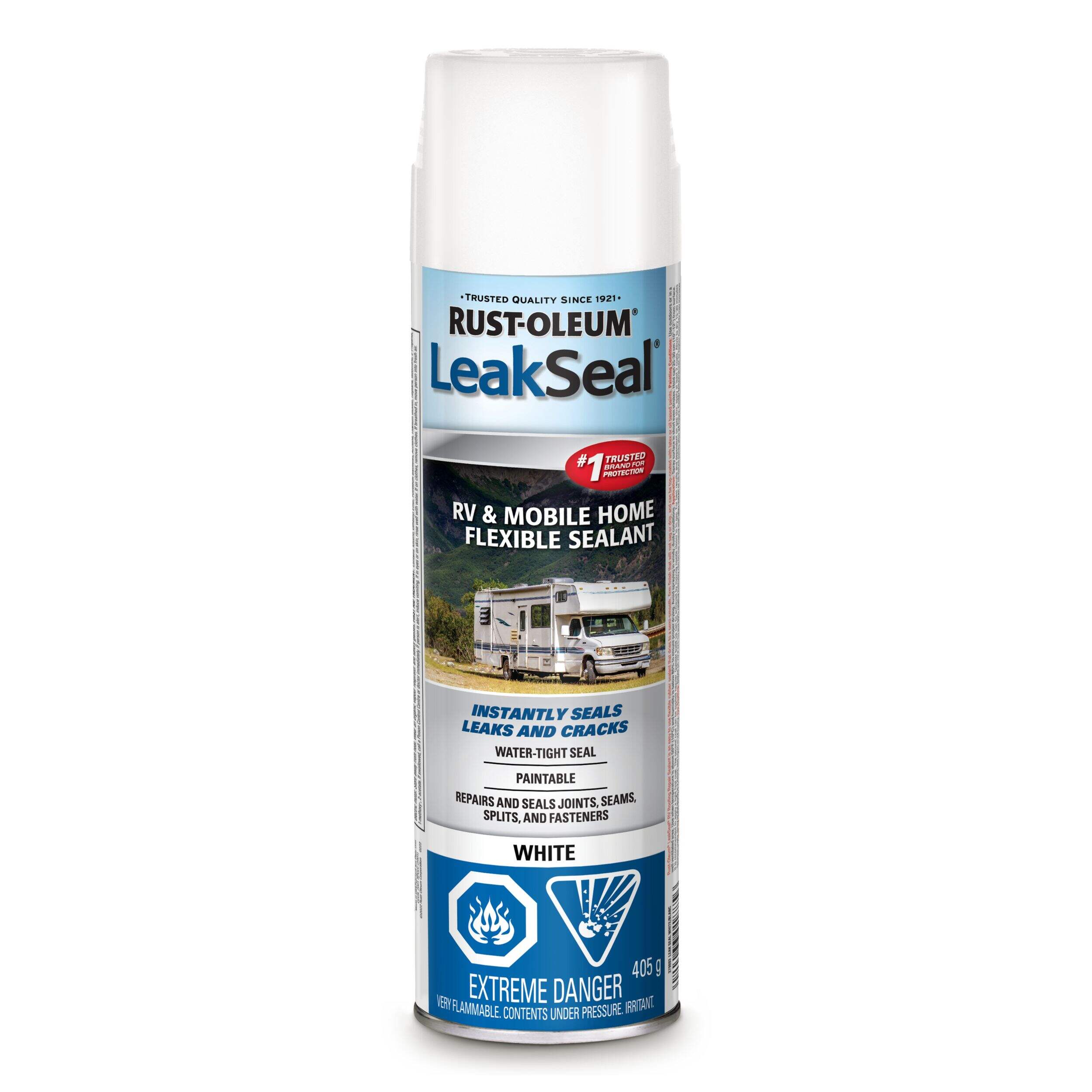 Rust-Oleum LeakSeal RV & Mobile Home, Waterproof Flexible Roof Coating, White, 405-g Front_Elevated