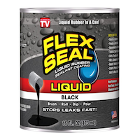 Flex Seal Liquid Rubber Sealant Coating, Paint-On Weatherproof Leak Protector, Black, 473-mL Front_Flat