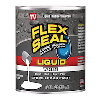 Flex Seal Liquid Rubber Sealant Coating, Paint-On Weatherproof Leak Protector, White, 473-mL Front_Flat