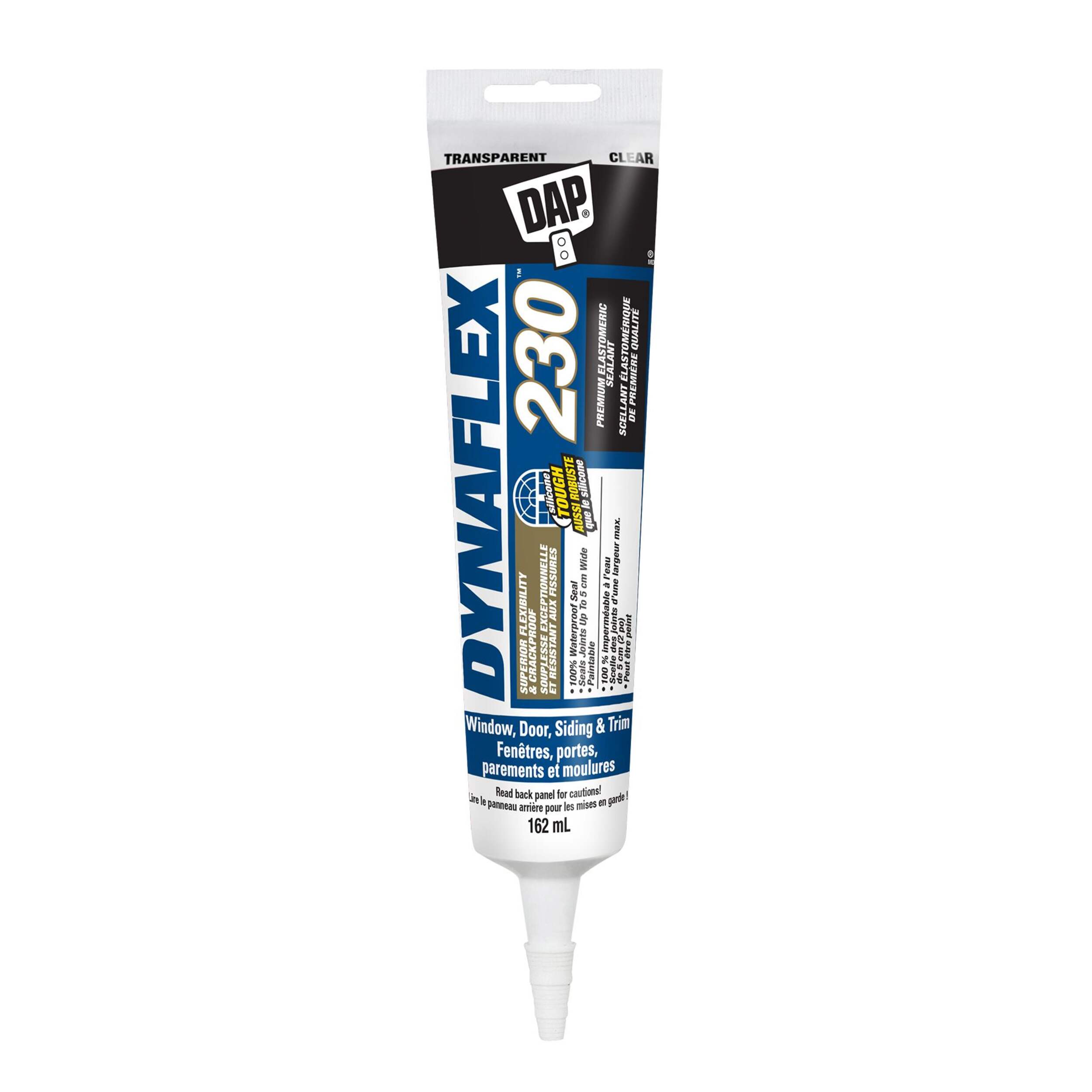 DAP DynaFlex 230 Premium Elastomeric Sealant, Clear, 162-mL Front_Flat