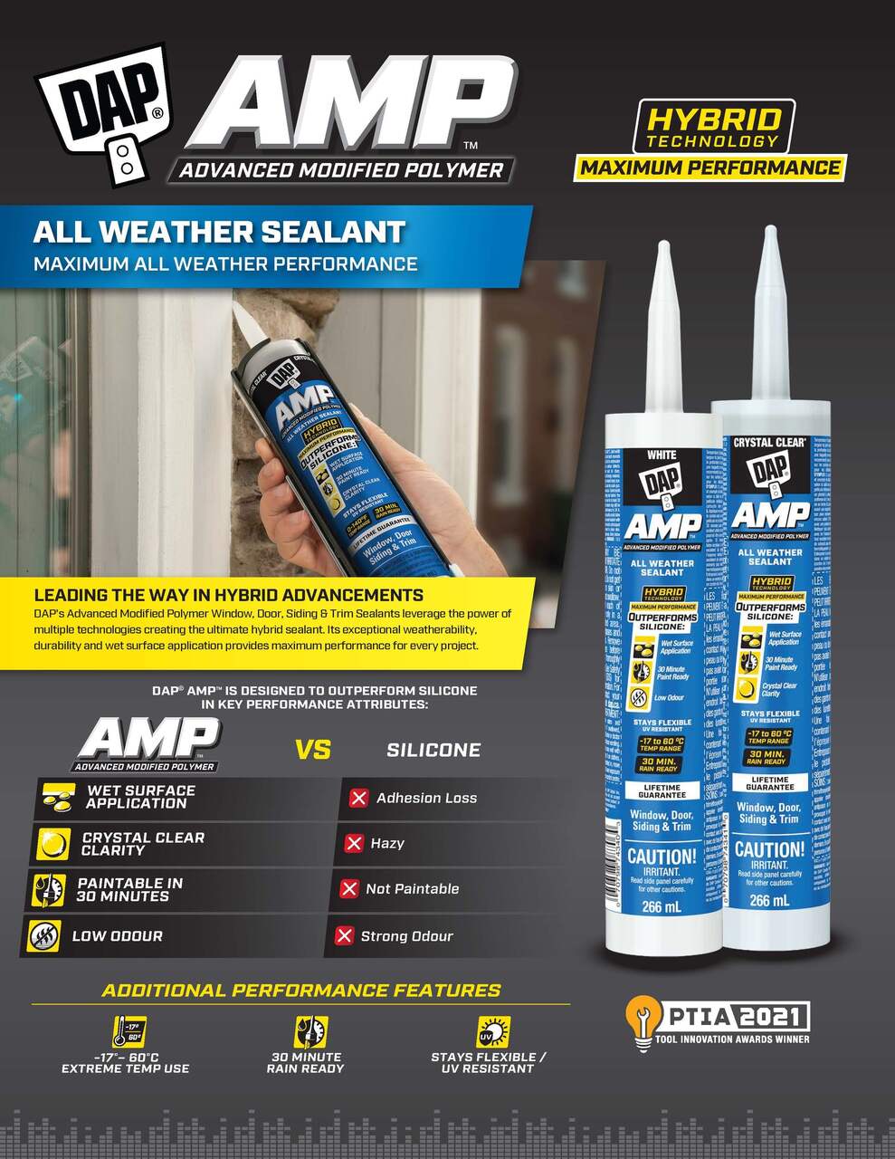 AMP Advanced Modified Polymer All Weather Window, Door and Siding