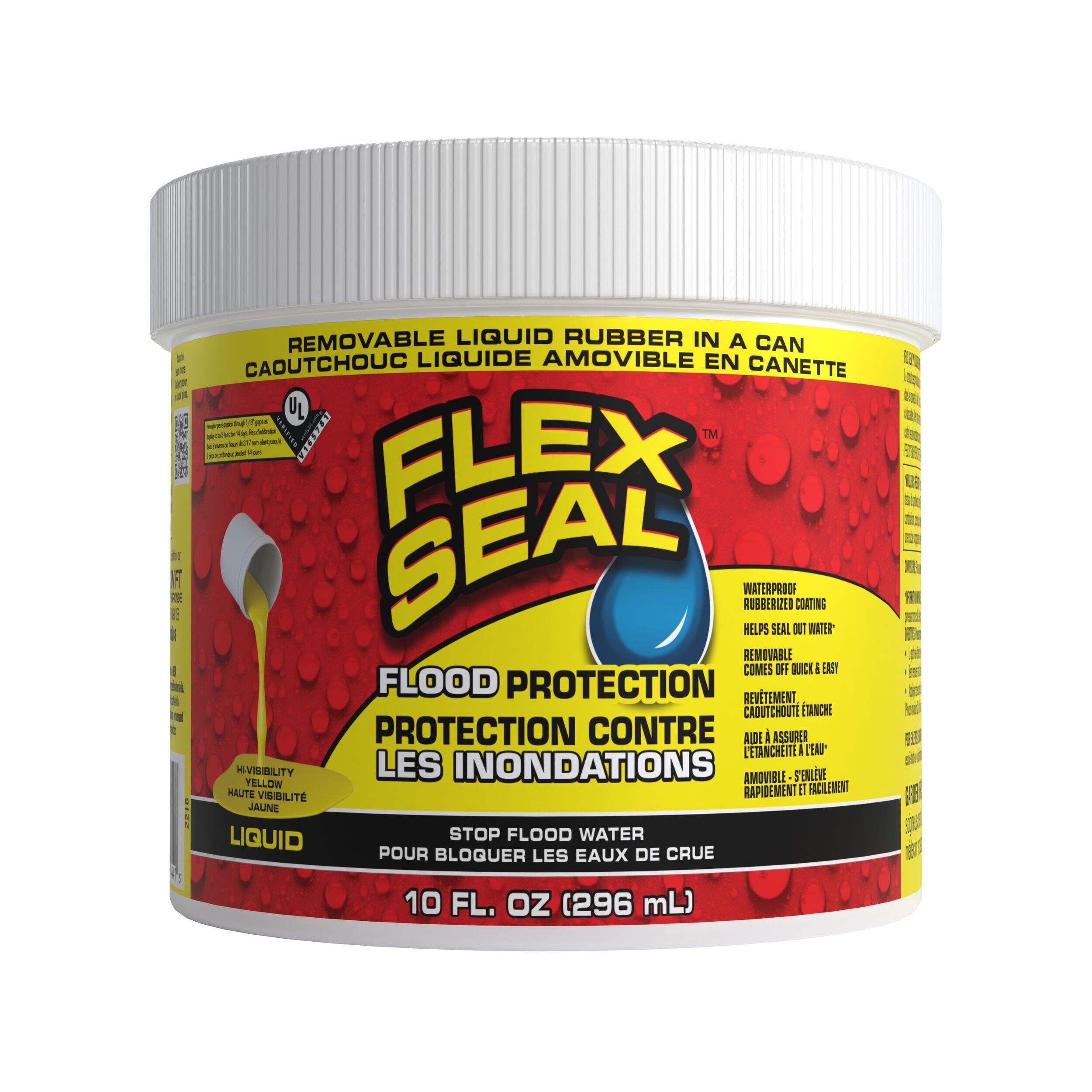 Liquide de protection contre les inondations Flex Seal, protection imperméable contre les inondations, 10&nbsp;oz Front_Flat