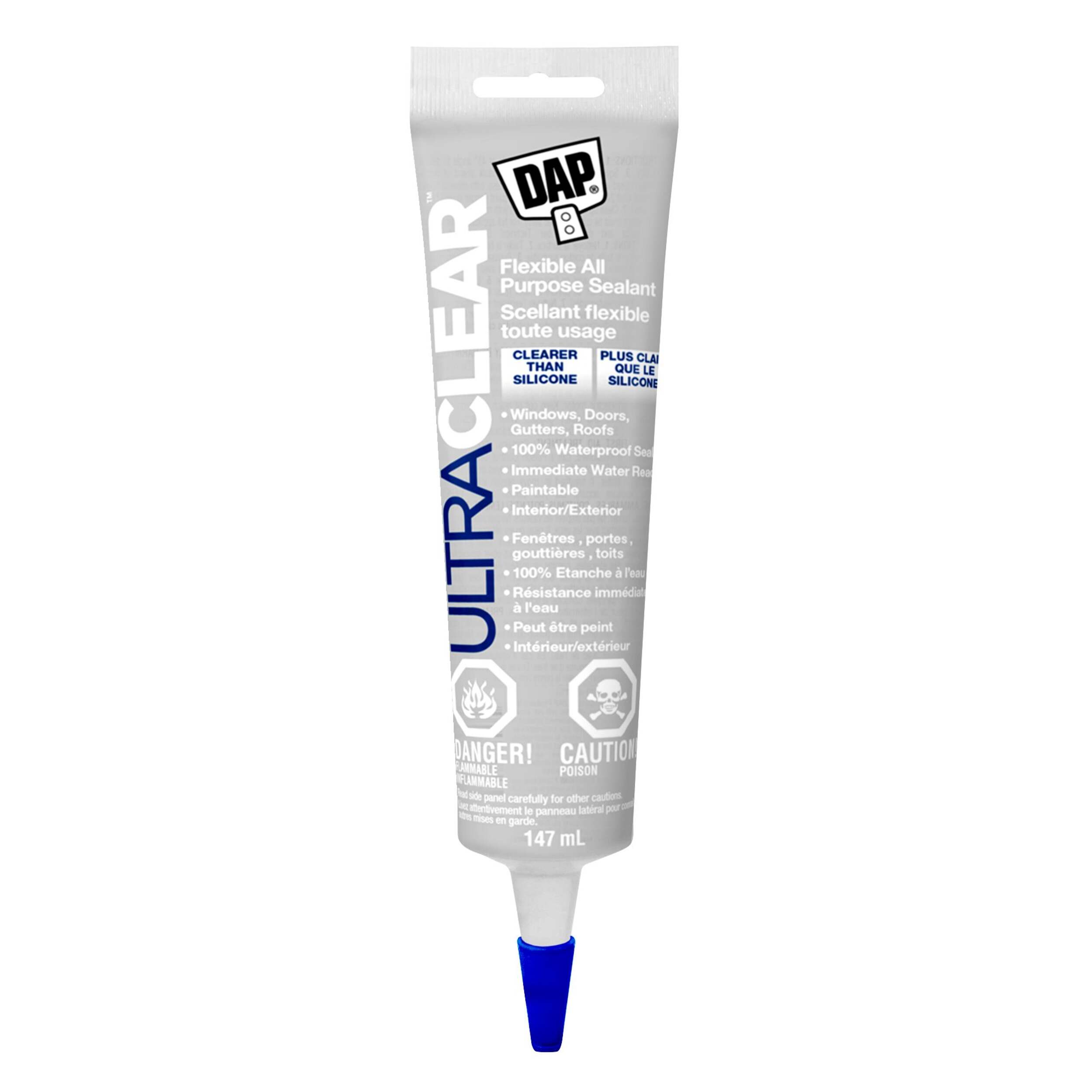 DAP Ultra Clear Flexible Sealant, 147-ml Front_Flat