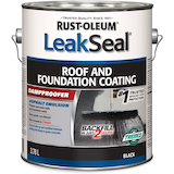 Rust-Oleum LeakSeal Waterproof Roof & Foundation Coating Damp-Proofer Sealant, Black, 3.78-L Front_Elevated