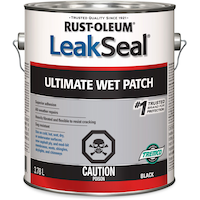 Rust-Oleum LeakSeal Ultimate Wet Patch, All-Weather Surface & Roof Repairs, Black, 3.78-L Front_Elevated