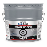Rust-Oleum LeakSeal Ultimate Wet Patch, All-Weather Surface & Roof Repairs, Black, 11.4-L Front_Flat