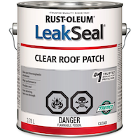 Rust-Oleum LeakSeal Clear Roof Patch, Indoor/Outdoor Weather & Waterproof Sealant, 3.78L