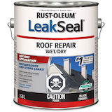 Rust-Oleum LeakSeal Waterproof Roof Repair Sealant, Wet/Dry Application, Black Trowel, 3.78-L Front_Elevated