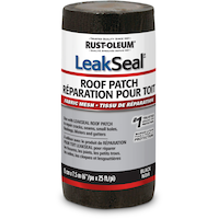 Rust-Oleum LeakSeal Roof Repair Patch, Waterproof Fiberglass Fabric Mesh, Black, 15-cm x 7.5-m Front_Elevated