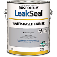 Rust-Oleum LeakSeal Multi-Surface Water-Based Primer, Fast-Dry, Low VOC, Milky White, 3.78-L