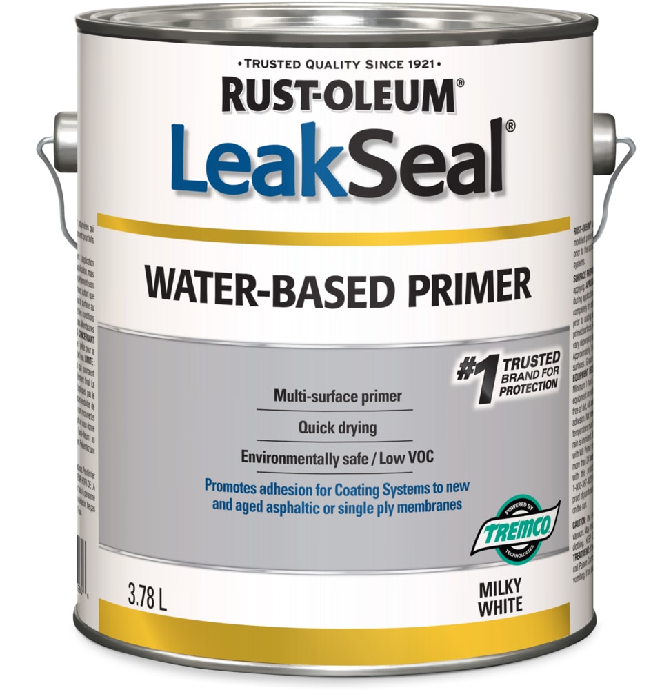 RustOleum LeakSeal MultiSurface WaterBased Primer, FastDry, Low VOC, Milky White, 3.78L