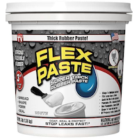 Flex Seal Flex Paste Super Thick Rubber Paste, Moldable Leak Protector Sealant, White, 3-lb/1.36 kg Front_Flat