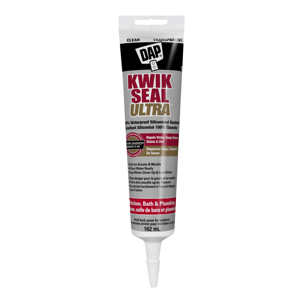 DAP Kwik Seal Ultra Kitchen, Bath & Plumbing Siliconized Sealant, Clear