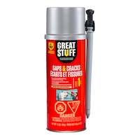 Great Stuff Gaps & Cracks Insulating Foam Sealant with Smart Dispenser, Indoor/Outdoor Use, 12-oz Front_Flat