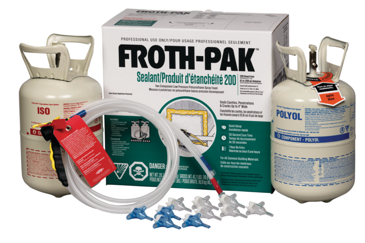 Mousse d'étanchéité isolante en vaporisateur Froth-Pak Professional, en  polyuréthane