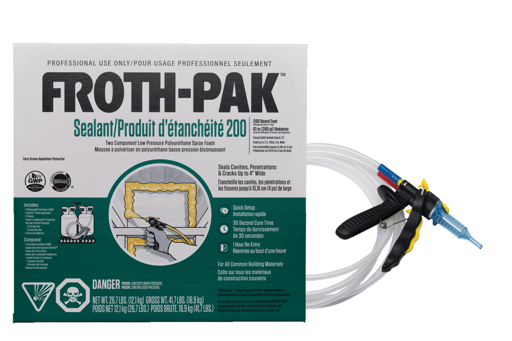Froth Pak Professional Polyurethane Sealant Insulating Spray Foam Kit