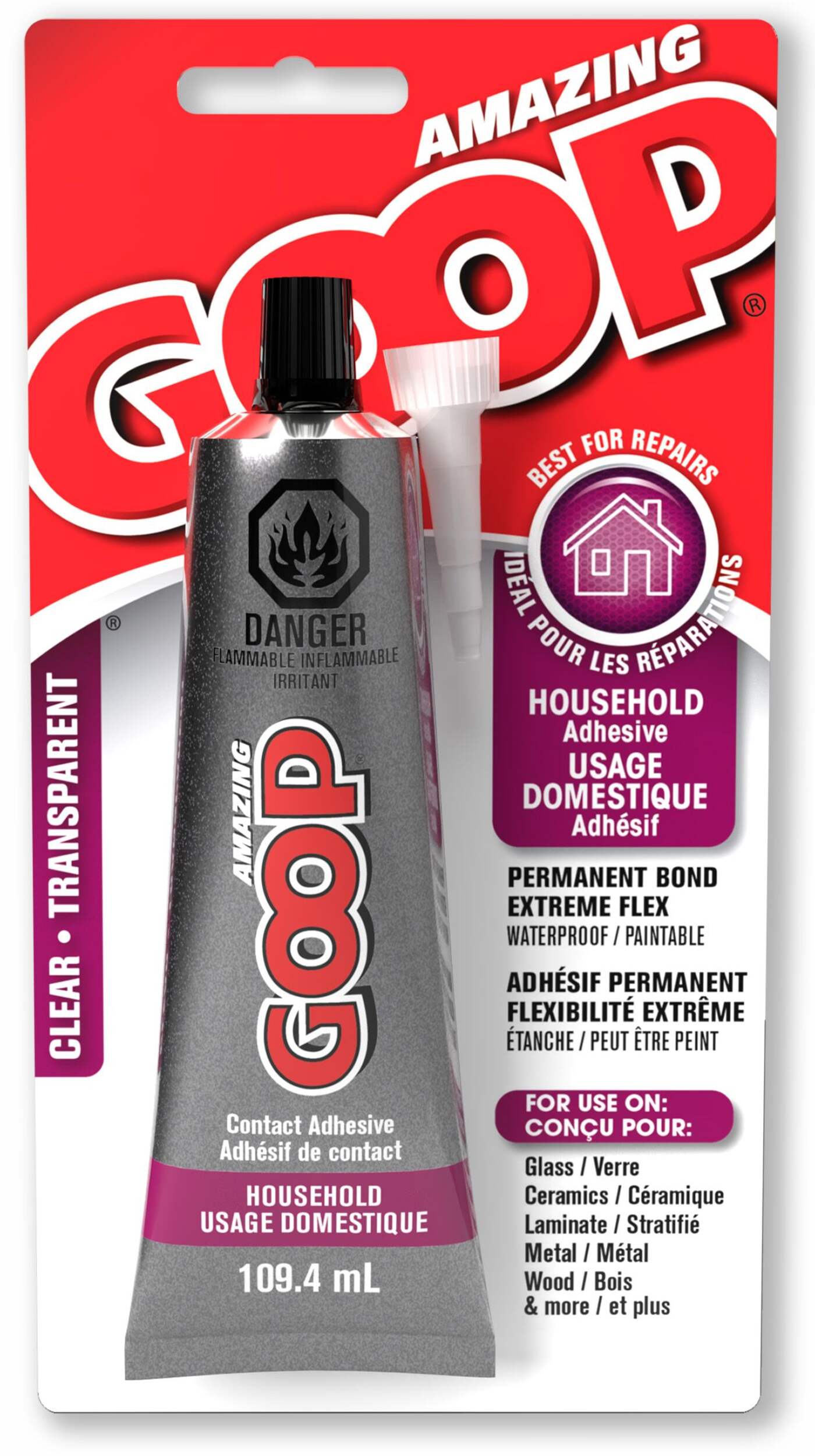 Colle et scellant tout usage Amazing Goop, étanche, transparent, 109,4 mL Front_Flat
