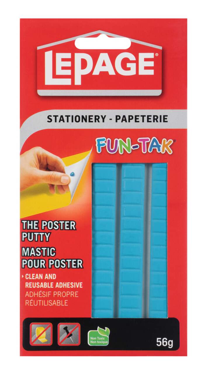 LePage Fun-Tak Sticky Tack Poster Putty, Removable, Reusable & Non