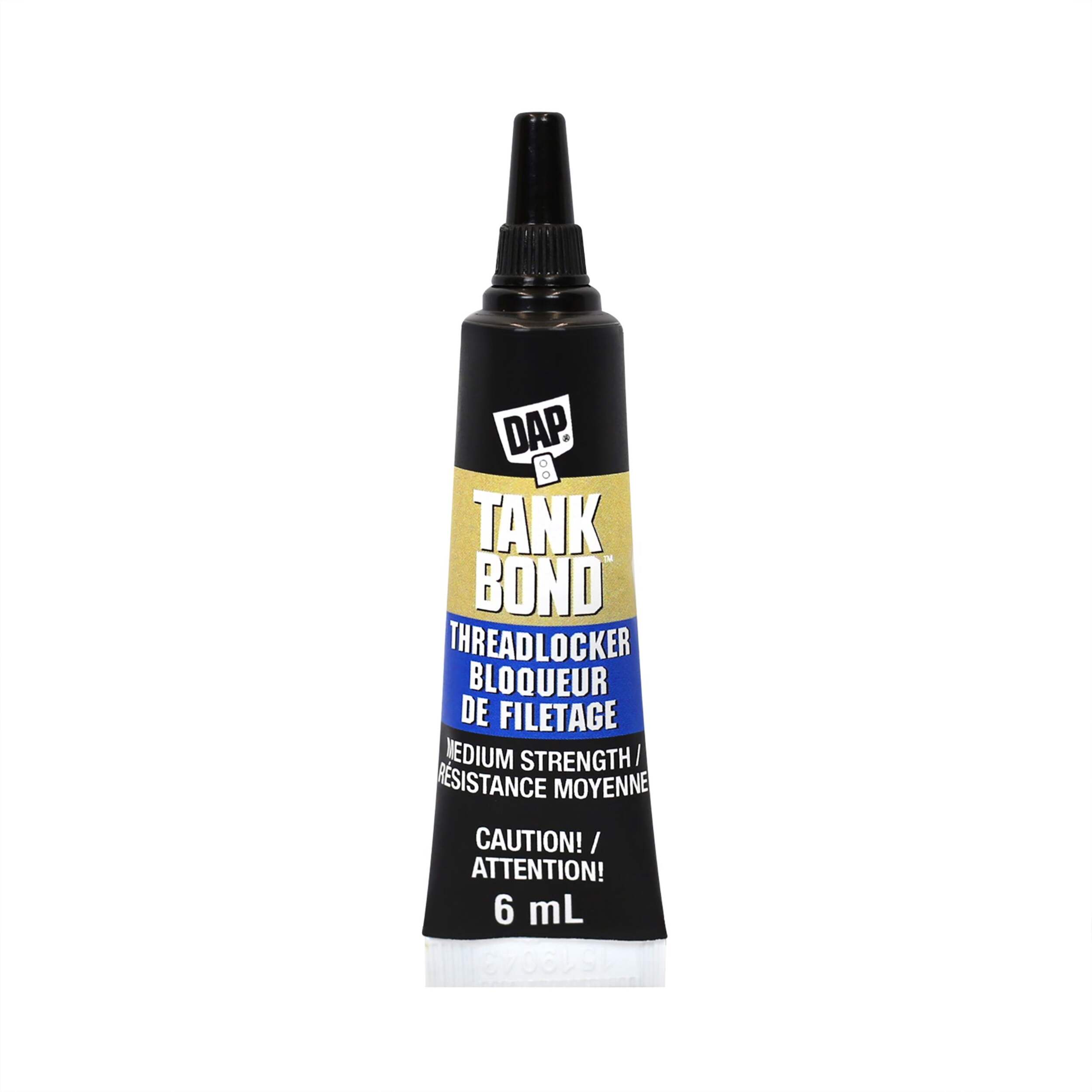DAP Tank Bond Medium-Strength Threadlocker Glue Adhesive, Locks & Seals Fasteners, 6-mL Front_Flat