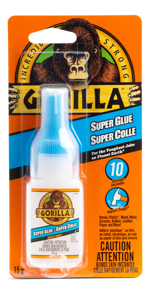 Gorilla Super Glue Adhesive, Clear, 15 g Canadian Tire