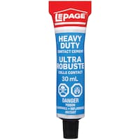 LePage Heavy Duty Contact Cement Multi-Purpose Adhesive Glue, Water-Resistant, Clear, 30-mL Front_Flat
