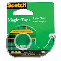 3M Scotch Magic Tape with Refillable Dispenser For Gift Wrapping/Office/Home, 19-mm x 17.6-m Front_Elevated