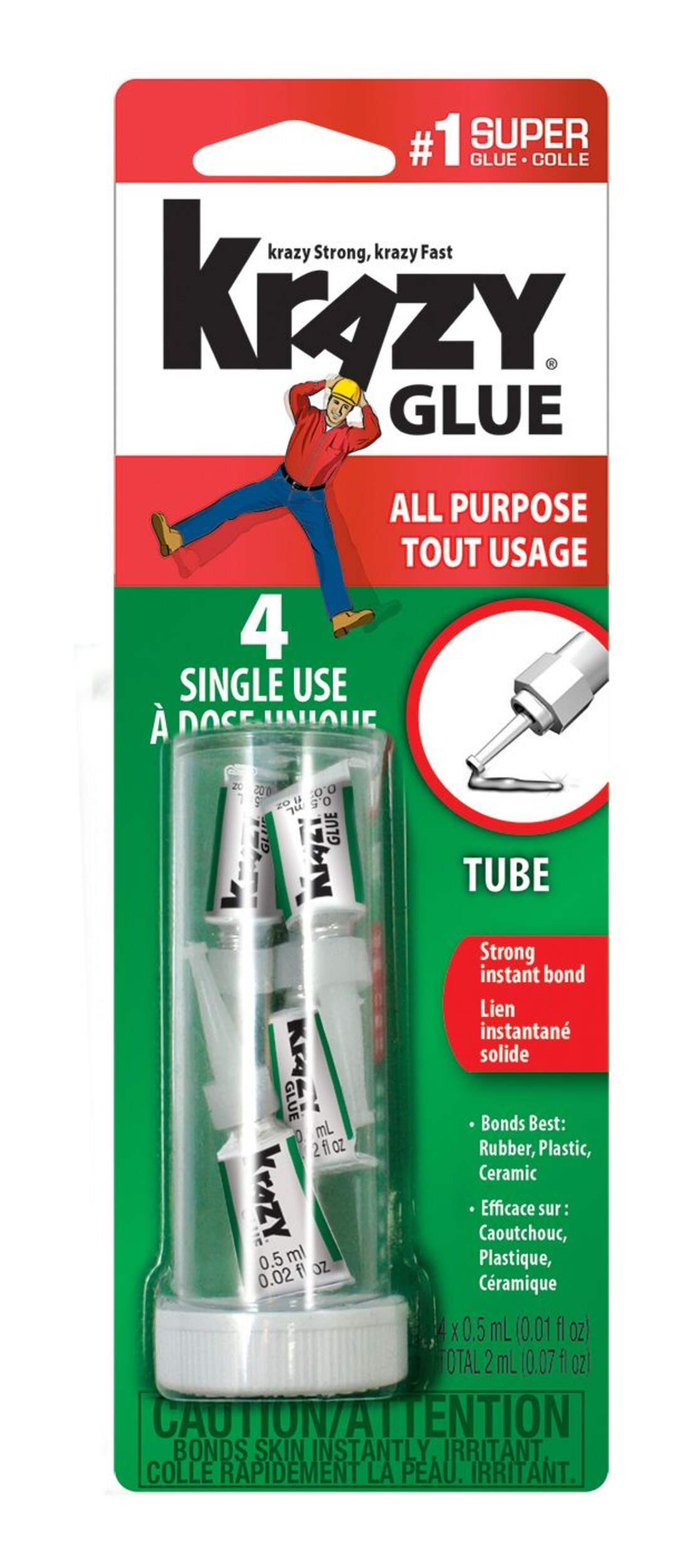 Elmer's Krazy Glue, 0.5-g, 4-pk Front_Flat