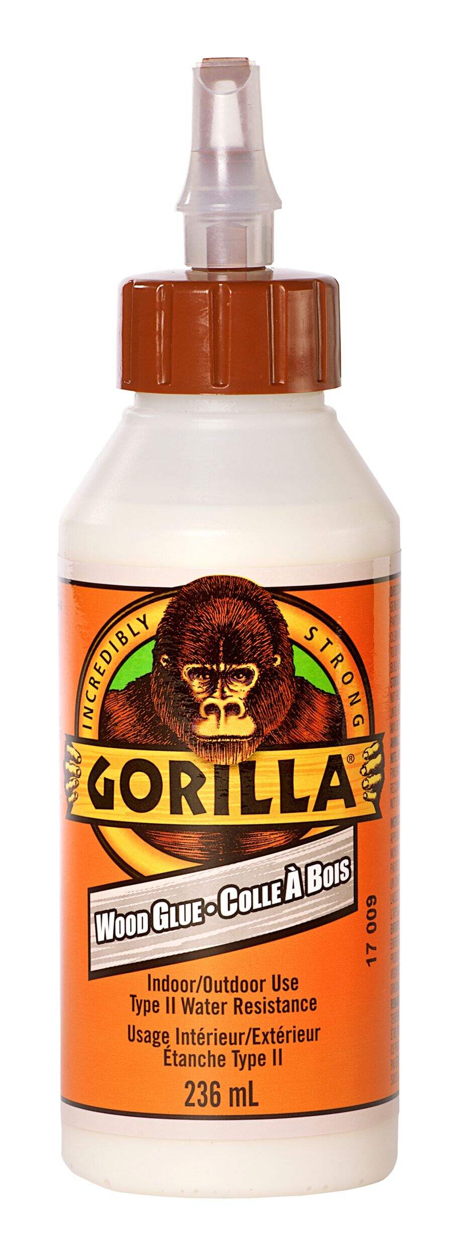 Gorilla Type II Water Resistant Wood Carpenter's Glue, Indoor/Outdoor Use, 236-mL Front_Flat