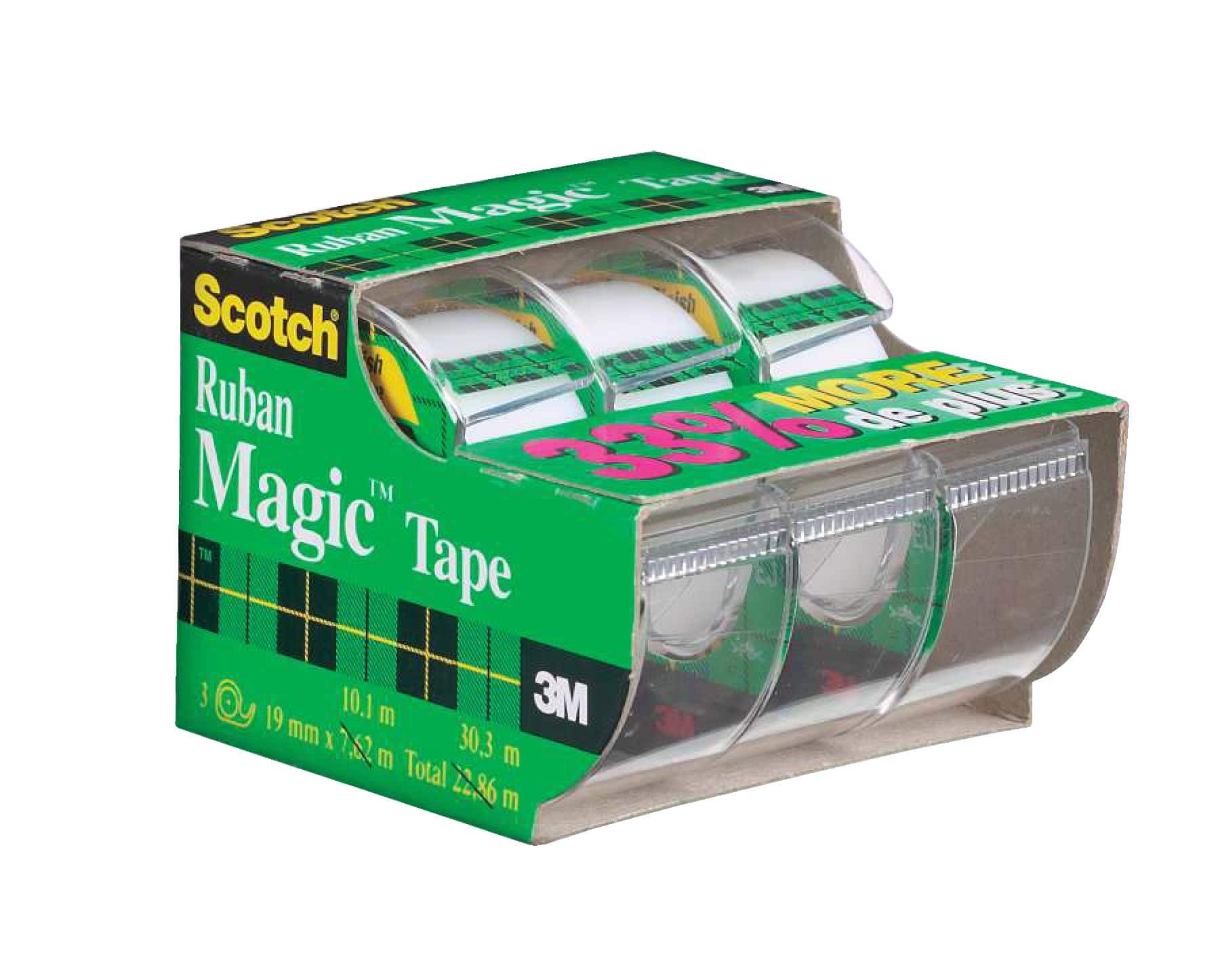 3M Scotch Magic Tape In Dispenser For Home/Office, Invisible Matte