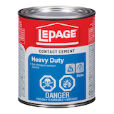 LePage Heavy Duty Contact Cement Multi-Purpose Adhesive Glue, Water-Resistant, Clear, 946-mL Front_Elevated