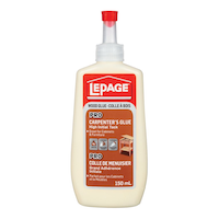 LePage Pro Carpenter's Wood Glue Adhesive For Cabinets, Furniture & Woodworking, 150-mL Front_Flat