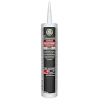GE Supreme Silicone Multi-Purpose Kitchen & Bath Sealant, Crack & Waterproof, White, 299-mL Front_Flat