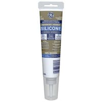 GE Silicone II Window & Door Sealant, Indoor/Outdoor, Weather & Waterproof, Clear, 82.8-mL Front_Flat