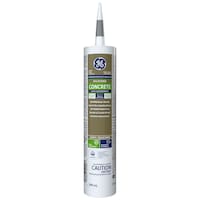 GE Concrete Silicone Sealant For Masonry, Weather & Waterproof, Light Grey, 299-mL Front_Flat