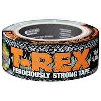 T-Rex Ferociously Strong Tape, All-Weather Utility Duct Tape, Grey, 48-mm x 9.1-m (2-in x 10-yd) Front_Elevated