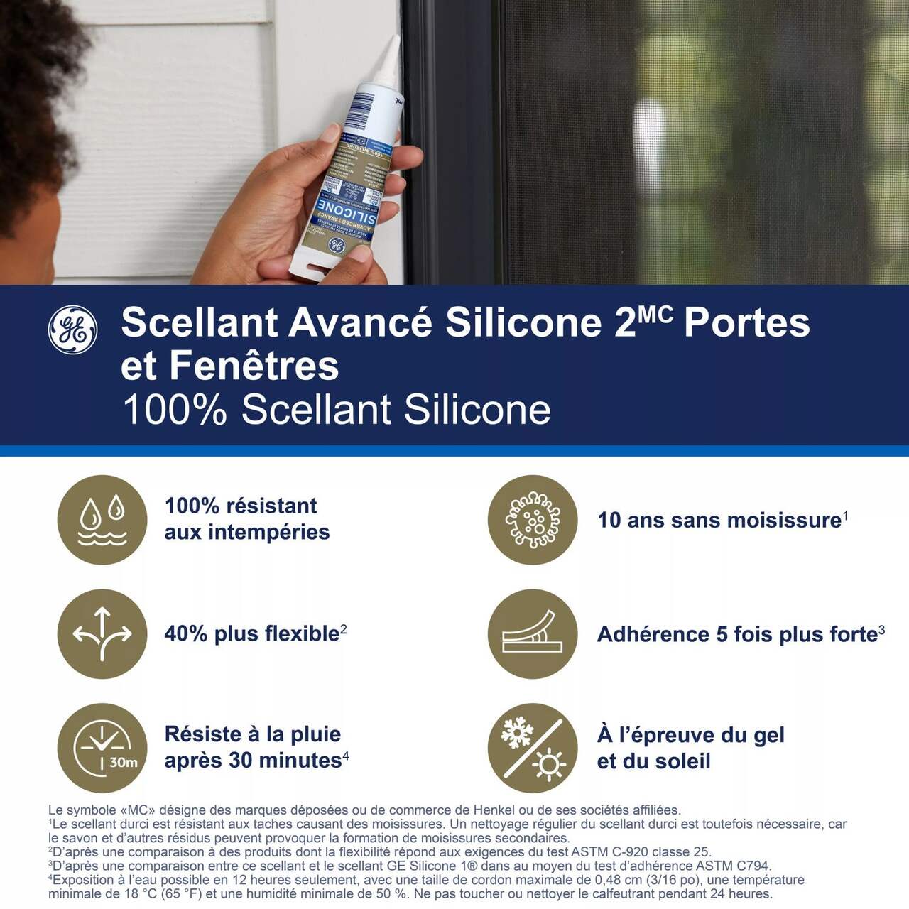 Gorilla All-Purpose Silicone Sealant, Indoor/Outdoor, Crack & Waterproof,  White, 295-mL