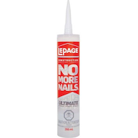 LePage No More Nails Ultimate Crystal Clear All-Purpose Construction Adhesive Glue, 266-mL Front_Flat