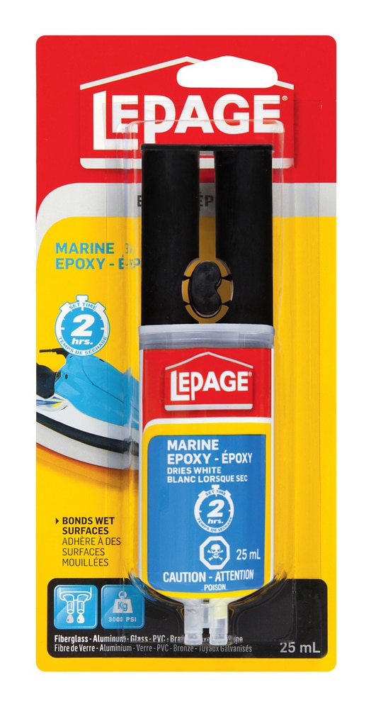 LePage Marine Epoxy Waterproof Adhesive Glue Bonds Wet/Underwater